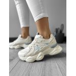 Adidasi dama casual albi cu albastru 226