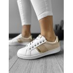 Adidasi dama casual albi cu bej 225