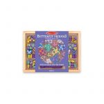 Melissa & Doug - Set margele din lemn Fluturasi Prietenosi Melissa and Doug
