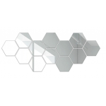 Set 50 Oglinzi Design Hexagon MICI 8 x 8 - Oglinzi Decorative Acrilice Cristal - Diamant - Fagure 50 bucati/set