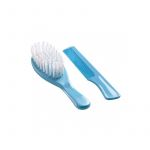 Set perie si pieptan pentru bebelusi Thermobaby-Bleu