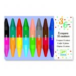 Djeco - Creioane de colorat duble
