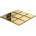 Set 10 Oglinzi Design PATRAT AURIU - Oglinzi Decorative Acrilice Cristal - Diamant - Fagure