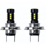 Set 2 becuri auto H4 15 LED/BEC putere 80W set Lumina alba temperatura 8000k