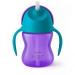 Canuta cu pai, Philips Avent, Cu supapa etansa, 200 ml, 9 luni+, Violet