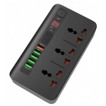 Adaptor cu 3 prize si 5 USB Andowl A261 afisaj LED