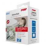Aparatori pentru colturi, Reer, 12 buc, Grosime ajustabila, Cu adeziv, Transparent