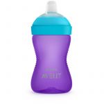 Canuta cu tetina de formare, Philips Avent, Moale, 9 luni+, 300 ml, Violet