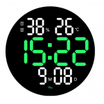 Ceas de perete electronic RD A329 afisaj VERDE temperatura umiditate data