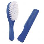 Set perie si pieptan pentru bebelusi Thermobaby Blue indigo
