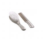 Set perie si pieptan pentru bebelusi Thermobaby-Gri