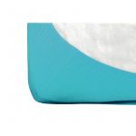Cearsaf cu elastic jerse din bumbac Turcoaz 120/60 CM