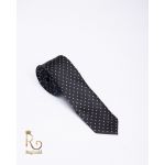 Cravata de bărbați neagra cu bulinuțe - CV673