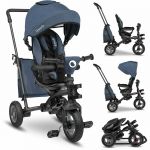 Tricicleta copii, Lionelo, Tris, Ultrapliabila, Multifunctionala, Mecanism de pedalare libera, Suport picioare, Control al directiei, Scaun reversibil, Rotire 360 grade, Conform cu standardul europeane de securitate EN71, Albastru