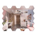 Set 12 Oglinzi Acrilice Autoadezive Decorative 20 x 23 cm