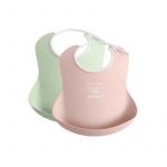 BabyBjorn - Set 2 bavete, Powder Green/Powder Pink