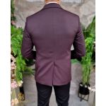 Costum ceremonie visiniu/negru, set: 4 piese pentru NAS/MIRE/ARTISTI - C4390
