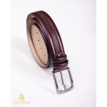Curea din piele cu model, catarama metalica- CP435