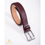 Curea din piele cu model croc, catarama metalica- CP451