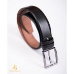 Curea din piele neagra, catarama metalica- CP433