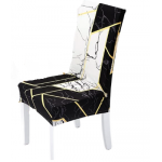 Set 6 huse pentru scaun model ALB / NEGRU CC 108