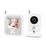 Videofon, Lionelo, Babyline 7.1, Cu melodii, Cu lampa inclusa, Pana la 40 h fara incarcare, Ecran 3.2 inch, Alb