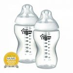Biberon anticolici, Include 2 biberoane si 2 tetine, Polipropilena, Fara BPA, 340 ml, 3 luni+, Tommee Tippee, Transparent