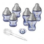 Kit biberoane nou nascut, ONL Baieti Tommee Tippee, 0luni+, Pestisor Albastru