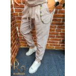 Pantaloni de vara casual, Textura IN, lanț inclus - PNT149