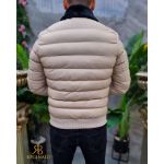 Geaca crem foarte groasa, cu guler imblanit- GC852
