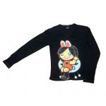 Bluza neagra cu accente portocalii in cutie - Tutti Cuti