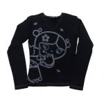 Bluza neagra cu accente roz in cutie - Tutti Cuti