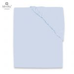 Cearceaf cu elastic, MimiNu, Jerse, Pentru patut 120X60 cm, Material certificat Oeko Tex Standard 100, Light blue