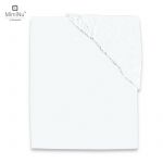 Cearceaf cu elastic, MimiNu, Jerse, Pentru patut 140X70 cm, Material certificat Oeko Tex Standard 100, White