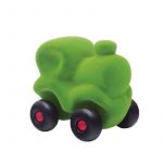 Jucarie cauciuc natural Trenuletul Choo-Choo, verde, 10 cm, Rubbabu