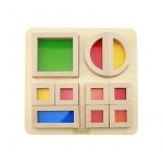 Joc educativ Cuburi Culori Transparente, din lemn, +2 ani, Masterkidz