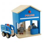 Statie de politie de jucarie, din lemn, +3 ani, Masterkidz