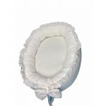 Cuib baby nest bebelusi cu volanase Alb LUX