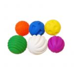 Mingi Tactile, TickiT, set de 6 mingi, multicolor