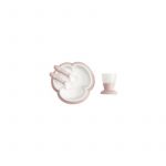 BabyBjorn - Set de masa Powder Farfurie, Tacamuri, Pahar, Roz