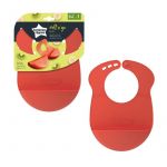 Baveta Tommee Tippee Roll &amp; Go, 6 luni +, Rosu, 1 buc