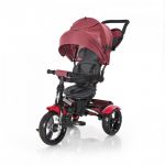 Tricicleta copii, Lorelli, Neo Eva Wheels Suport picioare, Control al directiei, Rotire 360 grade, Scaun reglabil, Negru/Rosu