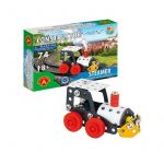 Set constructie 74 piese metalice Constructor Steamer Locomotiva cu aburi, Alexander