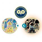 Djeco - Atelier creativ cu nisip fluorescent, Luminile din ocean