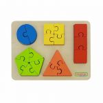 Panou educativ forme geometrice, din lemn, +2 ani, Masterkidz