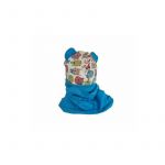 KidsDecor - Set caciula cu protectie gat Blue Animals pentru copii 18-36 luni, din bumbac