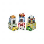 Melissa & doug - Sortator de forme Piramida cu masinute