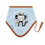 Baveta cu suport pentru suzeta Triangle BabyJem (Culoare: Roz)