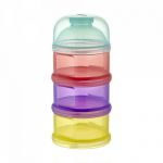 Recipient lapte praf, BabyJem, Cu 3 compartimente, Fara BPA, 0 luni +, Fara BPA, 0 luni +, Multicolor