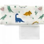 Set 4 prosopele, BabyJem, Dino, Din muselina, 25x29 cm, Multicolor